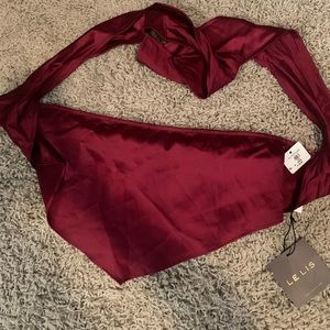 Maroon Tie Scarf Top